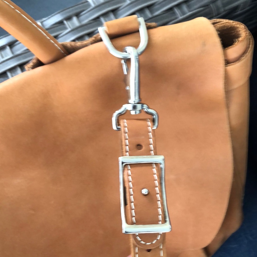 The Counterfit Mailbag Leather Messenger Bag with Adjustable Strap - Picture 3 of 6